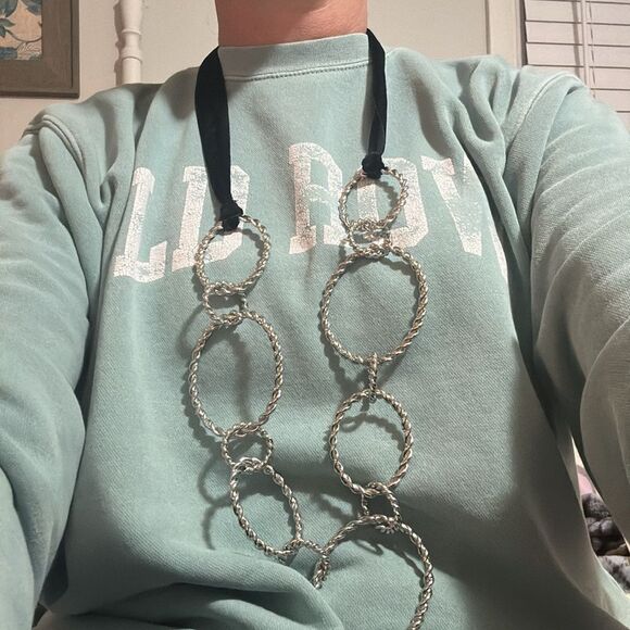 NWT Chico’s Silver Rope link long necklace (chanele long) - Picture 5 of 5